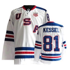 Olympic Hockey Phil Kessel Authentic 1960 Throwback Miehille NHL Valkoinen - USA Team #81